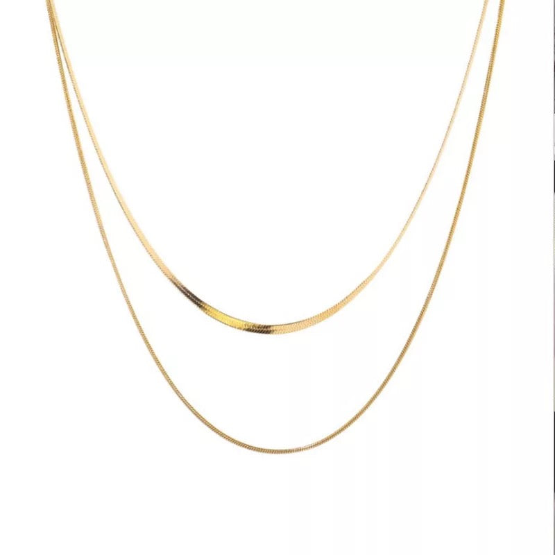 “Golden Duo” necklace set