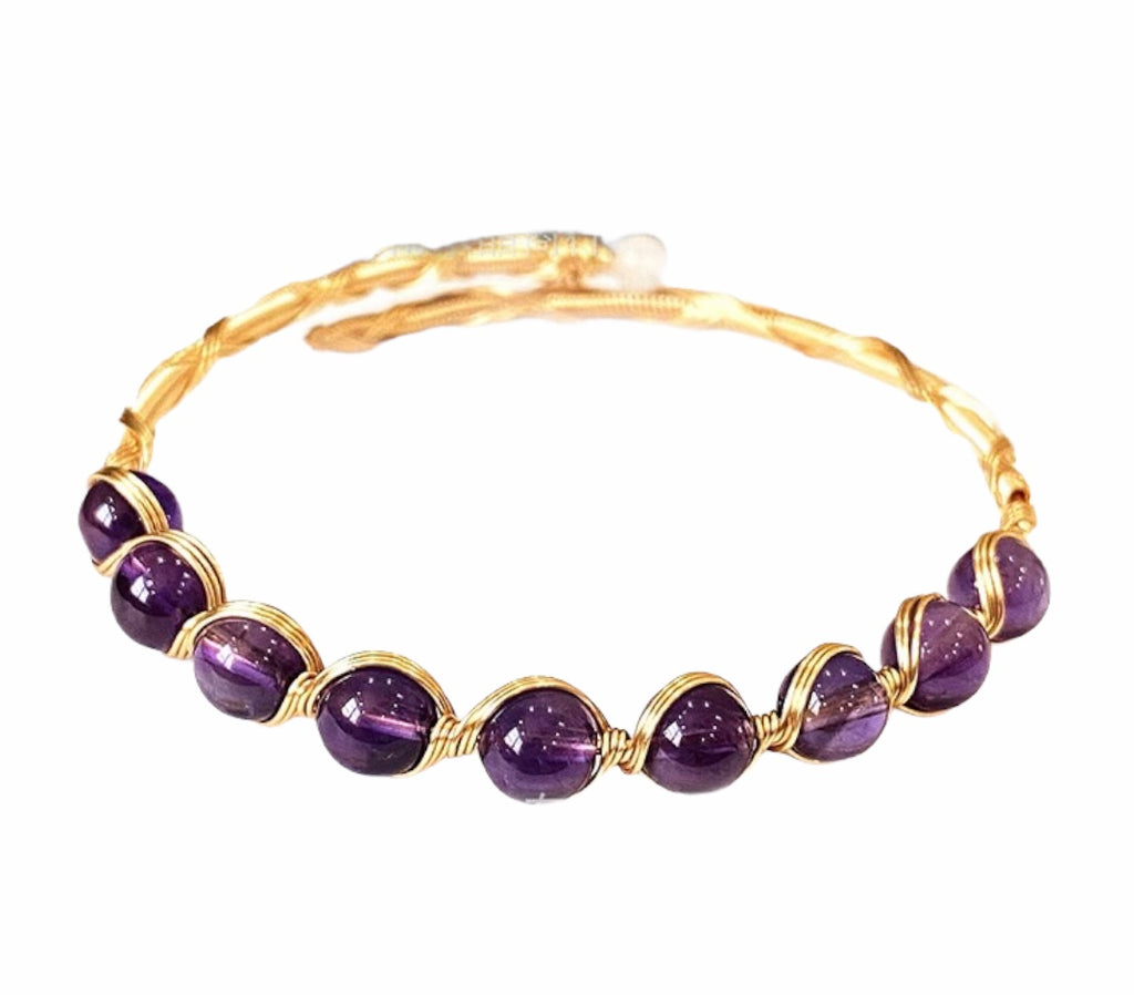 “Bright all around” amethyst crystal bracelet