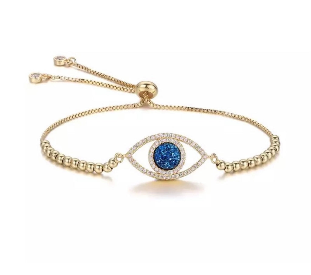 “Ojo Brillante” bracelet, blue